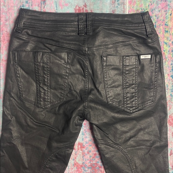 Burberry Brit Black pleather skinny stretch Pants - Picture 11 of 13